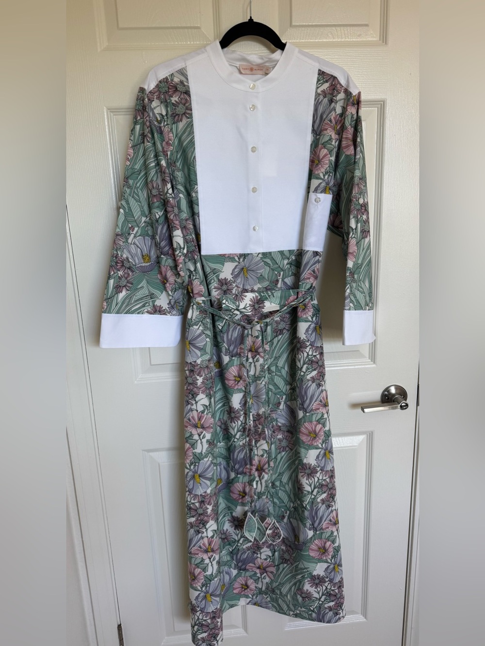 Tory Burch Bib Front Printed Caftan - NWT - Picture 4 of 11